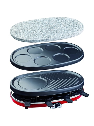 Raclette RP-418 mit wechselbaren Pletten, heißer Stein