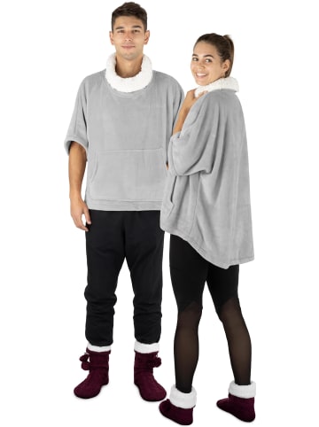 Weicher Oversize Kuschelpullover in Hellgrau
