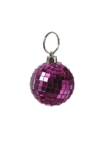 Weihnachtsbaumschmuck Discokugel Spiegelkugel Baumkugel D: 5cm in pink