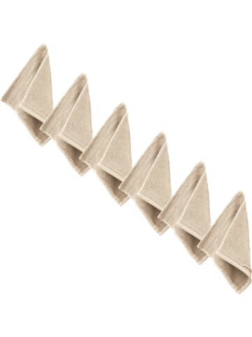 Frottier Seiftuch 6er-Pack Heidelberg in beige