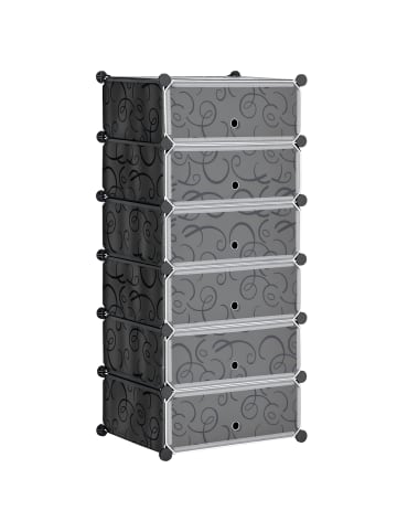 DIY Schuhschrank in Schwarz & Weiß 49L x 36,5B x 108H cm