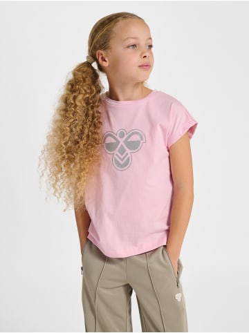 T-Shirt Hmljr Reg Kinder in ROSEATE SPOONBILL