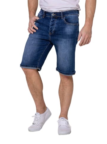 Shorts Denim Regular Fit Bleached Jeansshorts in Blau-2