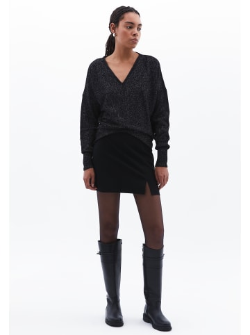 V-Ausschnitt-Pullover BLACK SHINY