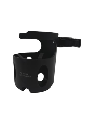 Universeller Becherhalter für Kinderwagen 360° drehbar in Schwarz