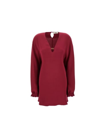Lila Seide Casual Kleid