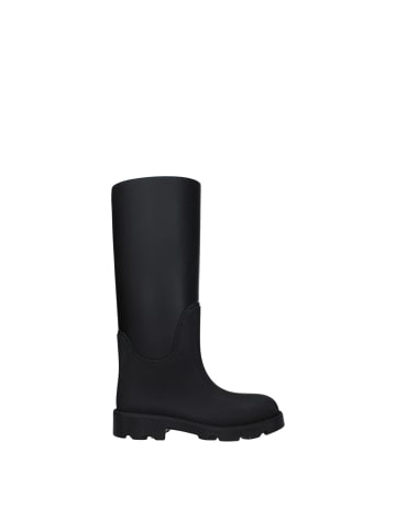 Schwarz Baumwolle Regen Stiefel