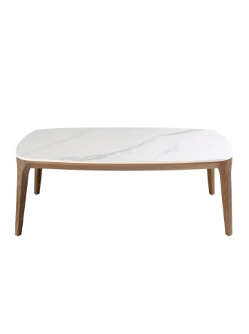 Couchtisch 2132 in Weiß / Walnuss – (B)119 x (H)41 x (T)65 cm