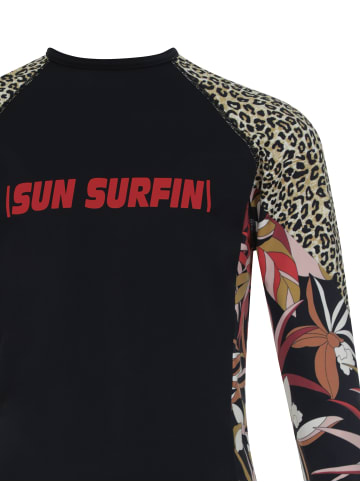 Shirt in schwarz/bunt