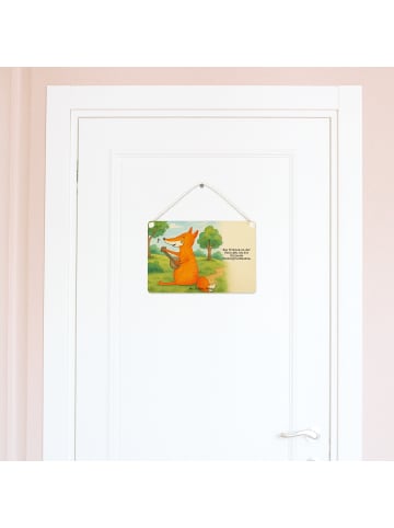 Schild Fuchs Gitarre Design mit Spruch in Weiß
