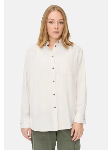 Bluse mit Brusttasche in Milchweiß