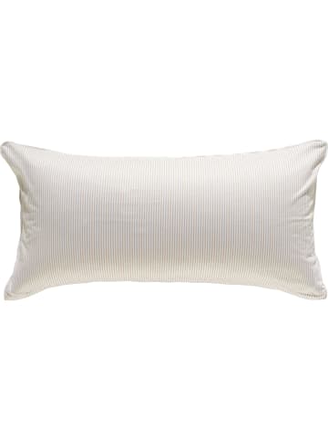 Edel-Flanell Kissenbezug in taupe-weiß