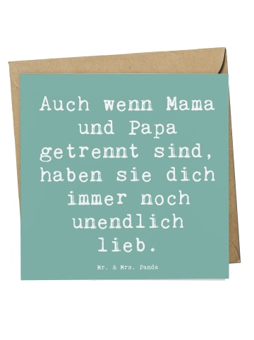 Glückwunschkarte Spruch Trennung von den Eltern... in Meeresbrise