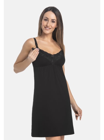Umstandsnachthemd Mommy in schwarz