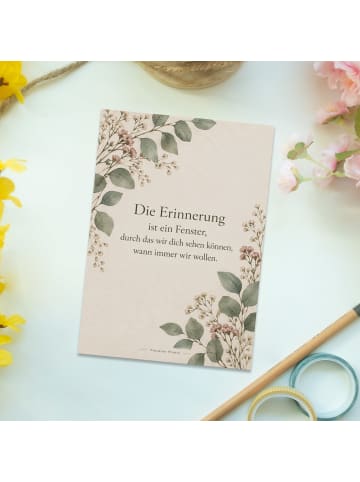 Postkarte Eukalyptus klassisch Design mit Spruch in Weiß