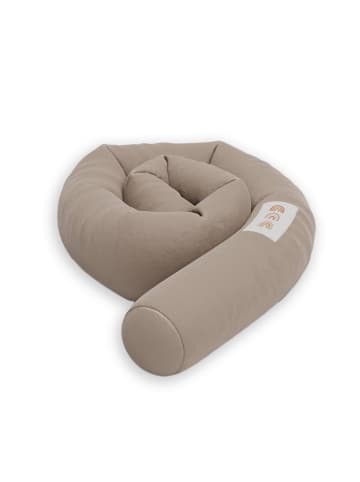 Sämann Nestchenschlange Cozy "Magical Rainbow Simply Taupe" 190 cm Bettschlange