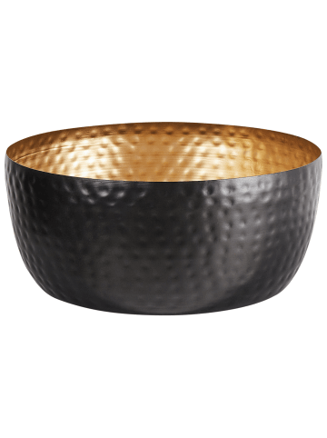 Dekoschale BANHA in Schwarz/Gold - (W) 31 x (H) 14 x (L) 31 cm
