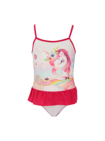 Unicorn Badeanzug für Mädchen Schwimmkleidung Badebekleidung in Rot