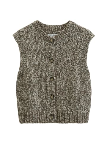 Ärmelloser Cardigan relaxed in Medium Beige