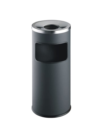 Papierkorb Safe mit Ascher rund 17+2l anthrazit