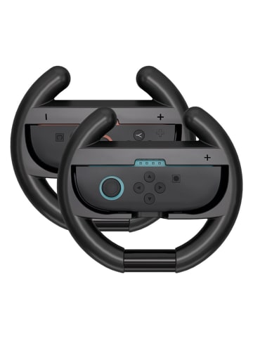 Hurtel Nintendo Switch 2 Joy-Con Rennlenkrad 2er-Pack Schwarz in Schwarz