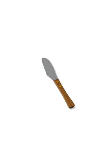 Schmiermesser in Holz/Matter Stahl