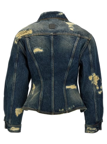 Blau Baumwolle Denim Jacke