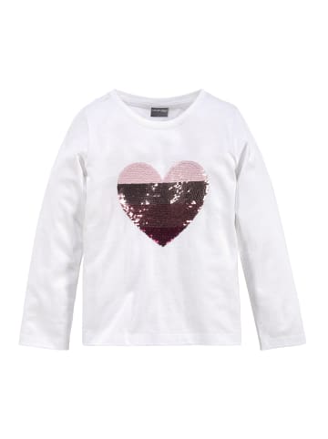 Langarmshirt in weiß