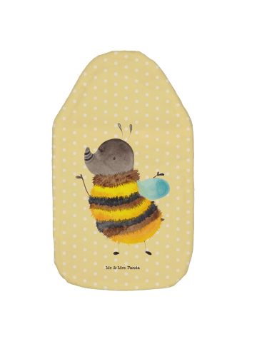 Wärmflasche Hummel flauschig ohne Spruch in Gelb Pastell