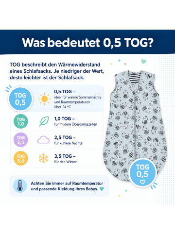 Sommerschlafsack Jersey TOP in Wild Tiger Grey