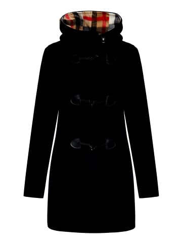 Dufflecoat mit Kapuze in Dunkelblau