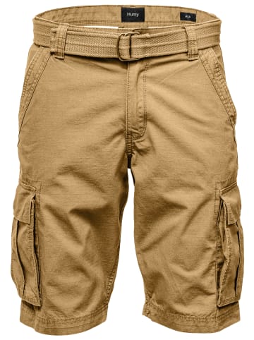 Bermuda Chino Shorts mit Gürtel und Cargo Design A&S in Beige
