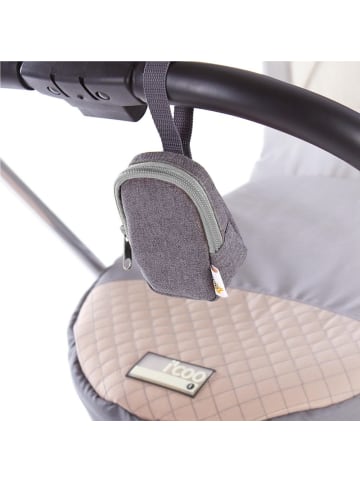 Schnullertasche Deluxe - Grau in grau