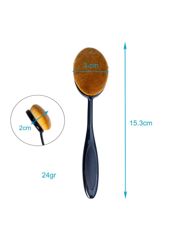 Make Up Pinsel Blender Kosmetik für Foundation Concealer in Schwarz (3cm)
