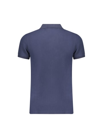 Blau Baumwolle Herren Polo Hemd