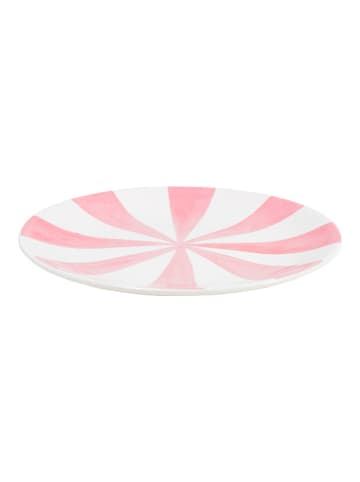 Kuchenteller Rosa Streifen in Rosa - 18cm