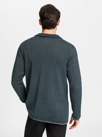 Strickjacke in petrol-meliert