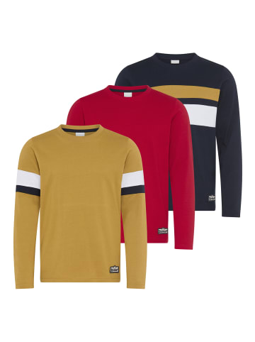 Langarmshirt in marine+rot