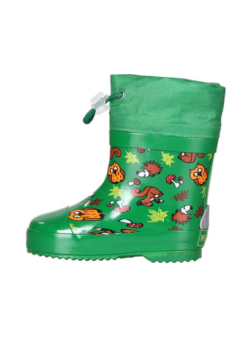 Gummistiefel Halbschaft Waldtiere gefüttert in Grün