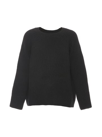 Damen Rippstrickpullover in SCHWARZ