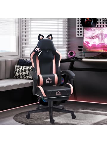 Gaming Stuhl in Schwarz 65L x 62B x 124H cm