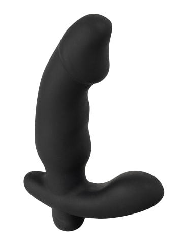 Prostata-Vibrator C*ck Shaped Butt Plug with Vibration in schwarz