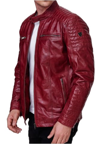Lederjacke "19709" - in Weinrot