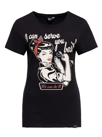 Queen Kerosin Print T-Shirt I can serve you in schwarz