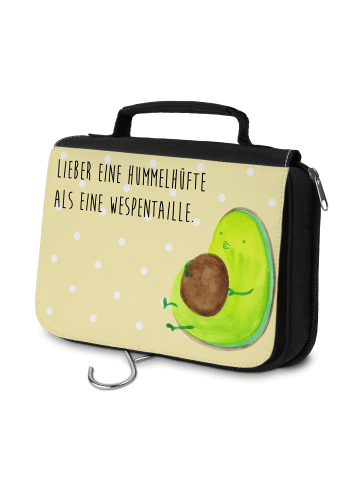 Kulturbeutel Avocado Pfeifen mit Spruch in Gelb Pastell