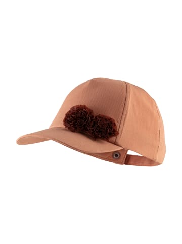 Basecap Blumen in mittelbraun