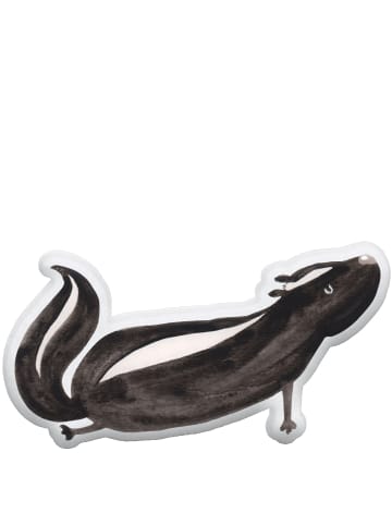 Dekokissen Stinktier Yoga ohne Spruch in Weiß