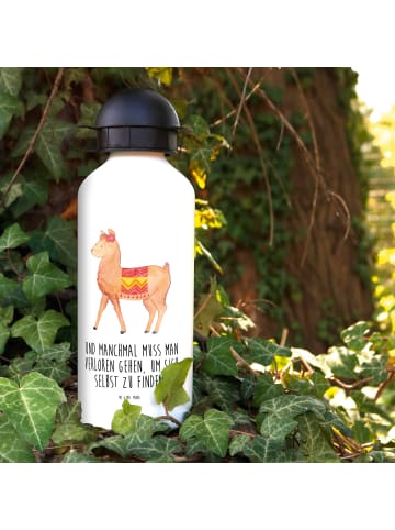 Wasserflasche Alpaka Stolz mit Spruch in Weiß