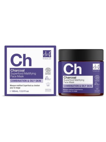 Holzkohle Superfood Mattierende Gesichtsmaske 60 ml