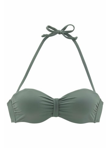 Bügel-Bandeau-Bikini-Top in oliv